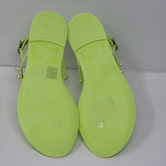 Stuart Weitzman Pearl Crystal Jelly Green Sandals Women's Size 6B New - Picture 8 of 9